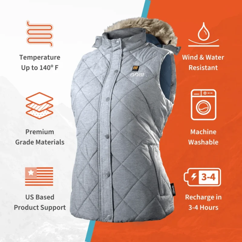 Gobi Heat Dune Heated Women's Vest - Image 4