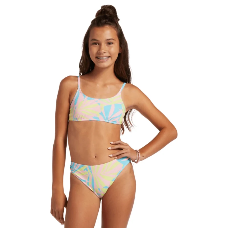 Roxy Palms Colors Bikini Set - Girls'