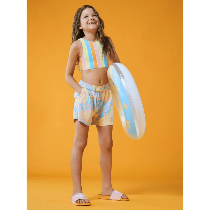 Roxy Last In Paradise Cropped Bikini Set - Girls' - Image 6