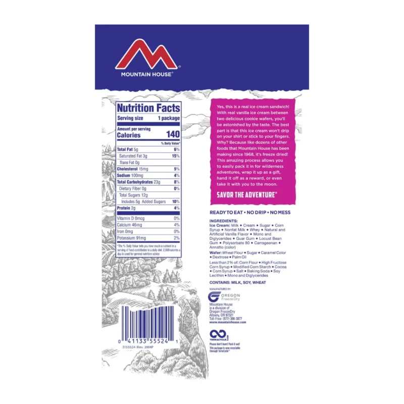 Mountain House Freeze Dried Ice Cream Sandwich - Image 3
