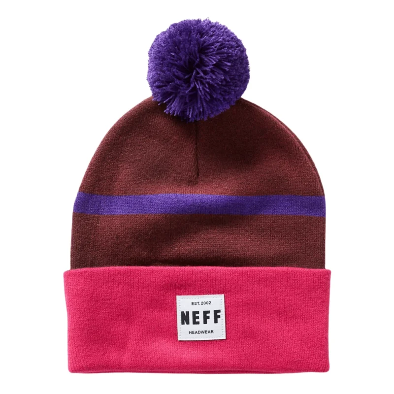 Neff Lawrence Stripe Pom Beanie