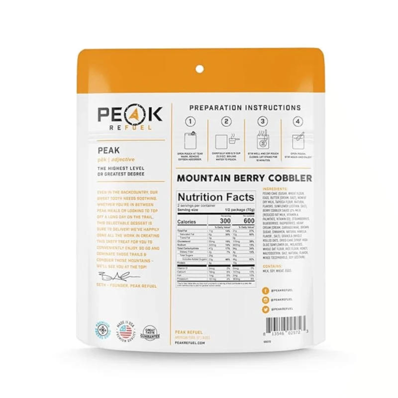 Peak Refuel Food Mountain Berry Cobler - Image 2