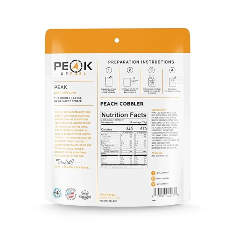 Peak Refuel Food Peach Cobbler - Image 2