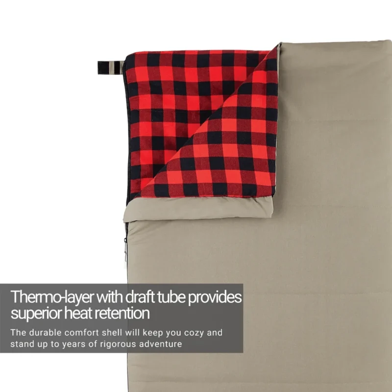 Woods Heritage Cotton Flannel 14° Sleeping Bag - Image 5