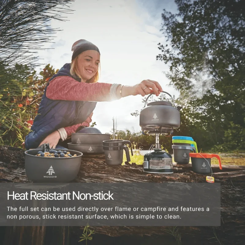 Woods Nootka Anodized 5-Piece Camping Cook Set - Image 7