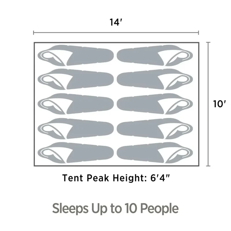 Outbound QuickCamp 3-Season Instant Camping Cabin Tent W/ Rain Fly & Carry Bag - Image 6