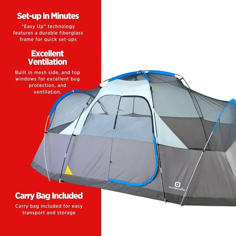 Outbound 8-Person Dome Tent W/ Rain Fly & Carry Bag - Image 5