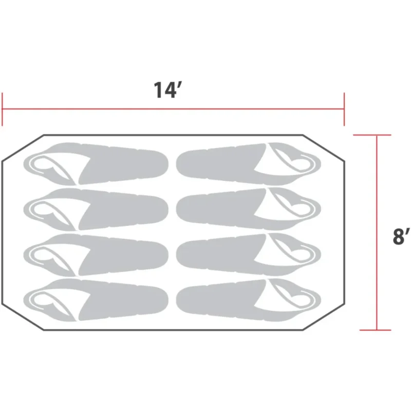 Outbound 8-Person Dome Tent W/ Rain Fly & Carry Bag - Image 7