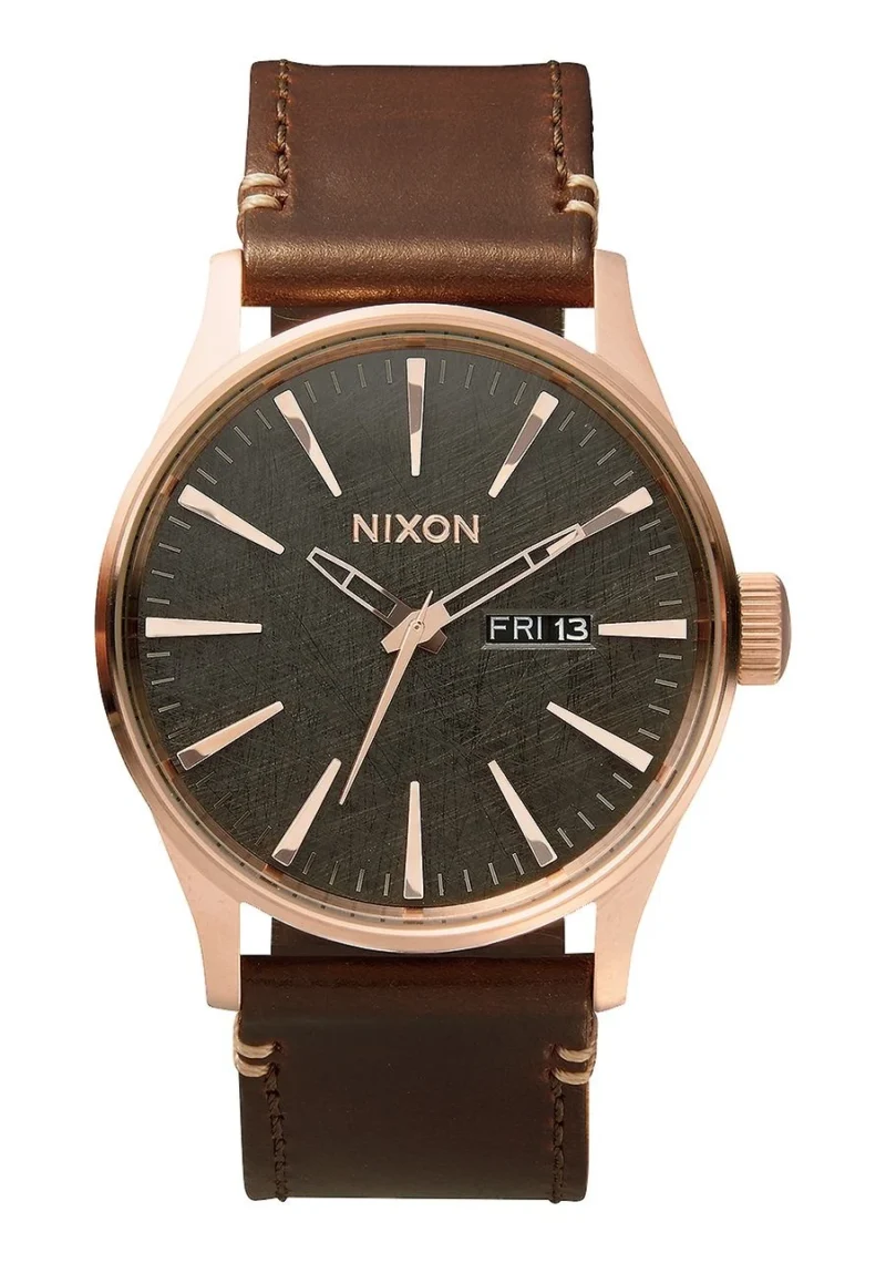 Nixon Sentry Leather Watch - Image 7