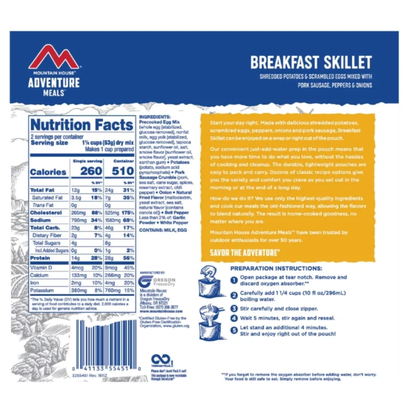 Mountain House Breakfast Skillet Freeze Dried Meal - Image 3