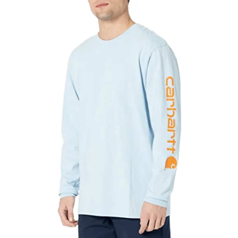 Carhartt Loose Fit Heavyweight Long-Sleeve Logo Sleeve Graphic T-Shirt - Men's - Image 9