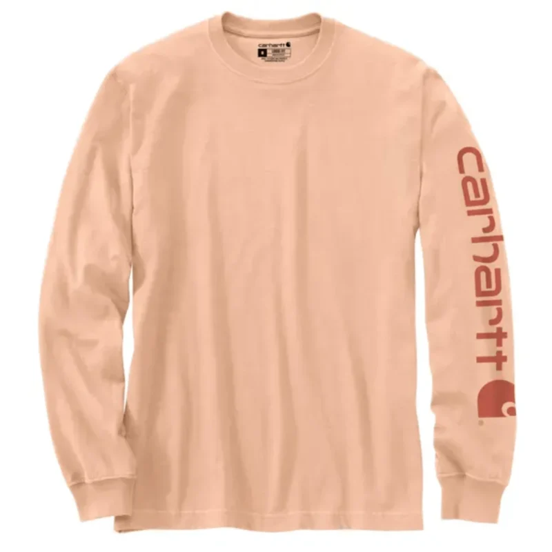 Carhartt Loose Fit Heavyweight Long-Sleeve Logo Sleeve Graphic T-Shirt - Men's - Image 3