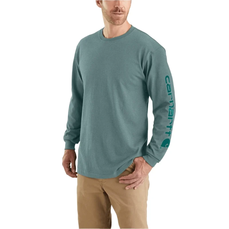 Carhartt Loose Fit Heavyweight Long-Sleeve Logo Sleeve Graphic T-Shirt - Men's - Image 5