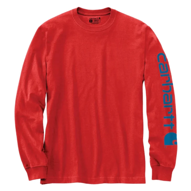 Carhartt Loose Fit Heavyweight Long-Sleeve Logo Sleeve Graphic T-Shirt - Men's - Image 4