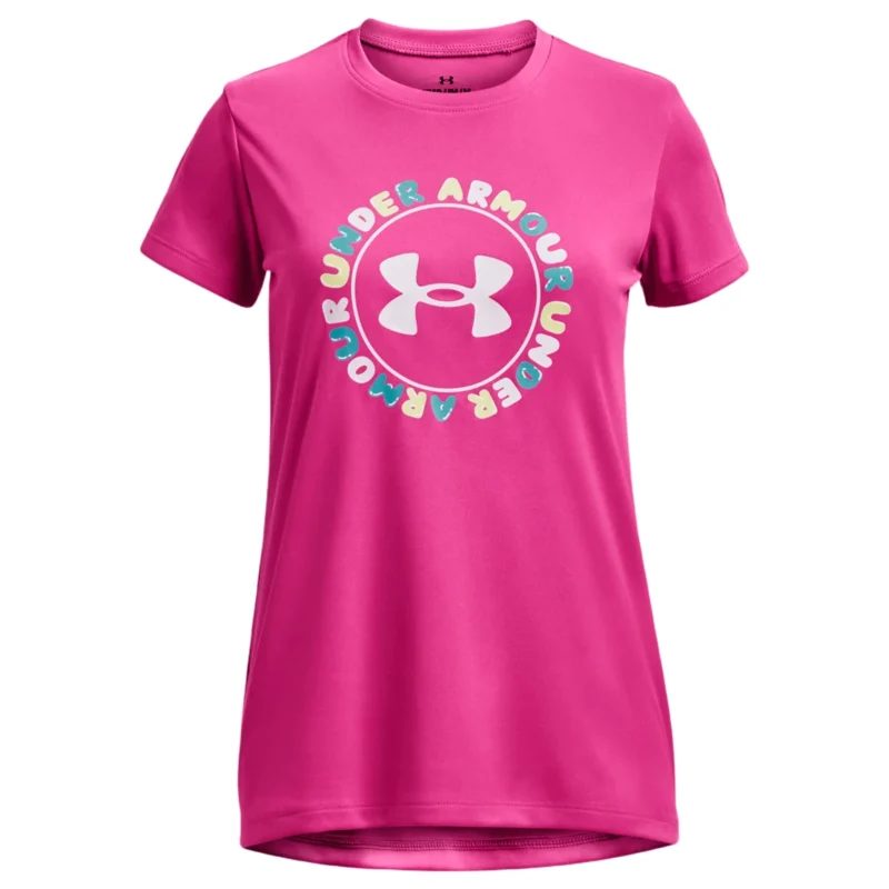 Under Armour Tech Twist Wordmark Short-Sleeve Shirt - Girls' - Image 4